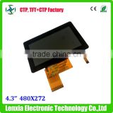 Lenxia factory price 4.3 inch lcd touch display with glove touch