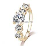 Hot Sale 18K Real Gold Plated Ring Fashion New Crystal Rings Wedding thumbnail-1