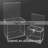 2017 Black Acrylic Ballot Box Wth Lock and Key for Election thumbnail-2