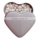 Food Grade Heart Shape Tin Box Tin Can for Mint Packaging, Sweet Box