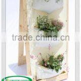 White Vertical Wall Garden Planter,Strong Pvc Pockets for Vegetables and Flowers thumbnail-1