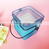 Home Goods Antiques Blue Glass Candle Holder With Scented Wax thumbnail-4