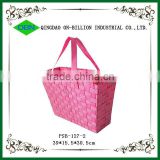Colorful shopping bag woven basket weave bag basket bag