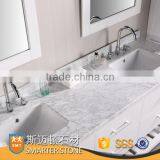 Italy Carrara White Marble Bathroom Vanity Top Square Sink