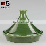 10" Dinnerware Ceramic Tagine Pot in Color Green thumbnail-5