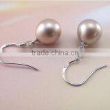 Natural Purple 8-9mm Freshwater Pearl Earrings Designs thumbnail-1