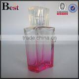 Cosmetic Perfume Flat Shoulder 30ml Square Glass Bottle Gradual Pink Silver Aluminum Pump Sprayer Bottle Glass China Suppliers thumbnail-2