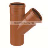HIGH QUANLITY SKEW TEE WITH SOCKET OF PVC GB STANDARD EXPANDING FITTINGS FOR DRAINAGE WITH GASKET thumbnail-1