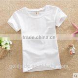 Customized Manufactorying Plain Ladies Short-sleeve T Shirt thumbnail-1