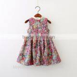 Princess Girl Flower Pattern Print Dress Sleeveless With Cute Baby Girls Dress thumbnail-6
