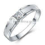 18K White Gold Engagement Men Platinum Diamond Ring thumbnail-4