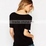 Hot Sale Sexy Women's V-neck T-shirt Wholesale From Ningbo, China thumbnail-3