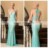 Patterns of Sexy Light Blue Long Lace High Low Puffy Prom Dress thumbnail-1
