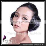 CX-EM-03K Fashion Winter Ladies Rex Rabbit Fur Earmuff thumbnail-5