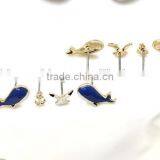 Trendy metal Animal Multicolor Stud Earrings for Girls thumbnail-2