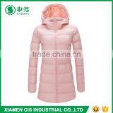 Popular Style Colorful Winter Shiny Ladies Long Down Jacket With Hood thumbnail-1