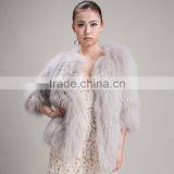 Myfur New Fashion Solid Color Luxury Knitted Raccoon Fur Coat for Women thumbnail-1