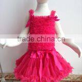 DYJ-122 Beautiful Baby Tutu Skirts Matching Bow Ties Princess Tutu Frocks Designs Kids Wedding Dress Girls Rose Red Dinner Dress thumbnail-2