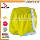 BEROY dry fit polyester running sports shorts, custom running gym pants for women