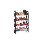 12 Pair 4 Tier Home Black Shoe Storage Shelves JP-SR204 thumbnail-1