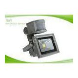 Super Bright Outdoor 10W LED Security Light with PIR Montion Sensor for Lawns , Square