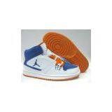 Comfortable Shoes For Women Jordan 1 Retro Yellow Blue Whie thumbnail-1