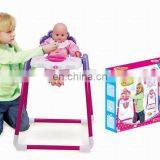 Kids Colorful Plastic Rocking Horse Toys, Riding Horse Set With Doll And Music thumbnail-3