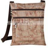 Blue Three Pocket Zipper Cheap Denim Passport Bag thumbnail-4