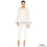 Pullover Crew Neck Destoryed Plus Oversized Knit Jumper thumbnail-1