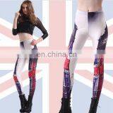 Country Flag Sublimation 3d Digital Custom Printing Women High Waist Leggings thumbnail-4