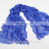 Blue Viscose Long Scarf for Women thumbnail-2