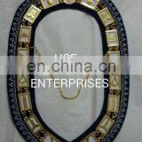 MASONIC REGALIA BLUE HOUSE GOLD PLATTED FINISH METAL CHAIN COLLAR