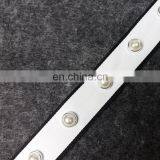 Black and White Handmade Ribbon With Pearl Rivet in 2.6cm thumbnail-2