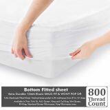 100% Cotton Sheets - Real 800 Thread Count Full 4 Piece Bed Sheet Set - Soft & Smooth Hotel Luxury 4pc Sheet Set Solid 15 Inches Deep Pocket (Full, White) thumbnail-3
