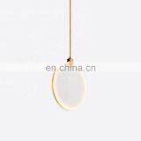 Modern Gold Circle Ring LED Pendant Lights Hanging Lamp for Home Decor thumbnail-2