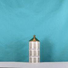 Roman Church Chinese Modern Simple Grey Ceramic Vase With Green Lid For Showroom Decor thumbnail-4