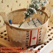 Manufacturer Natural Jute Canvas Fabric Wall Hanging Storage Organizer Carriage Bag,Wall Hanging Pocket Storage Organize thumbnail-3