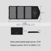 Outdoor Waterproof Folding Solar Panel 21W USB Portable Foldable Solar Panel For Camping thumbnail-2