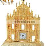 2016 Desk Clock Luxury Golden Fashion Home Decoration Antique Promotional Gift thumbnail-1