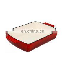 Cast Iron Enamel Rectangle Dish Pan Baking Dish Pan thumbnail-2