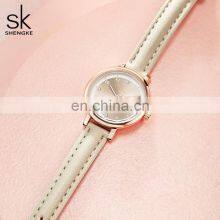 Shengke Classic Sunray Dial Girls Watches K9028 Champagne Simple Style Students Handwatch Small Dial Watches thumbnail-5