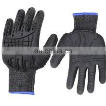 Factory Custom Industrial TPE TPR Black Anti Impact Protection Mechanical Work Safety Gloves thumbnail-1