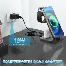 2023 Hot Selling Fast 3 in 1 Charger Stand Dock Foldable Magnetic Quick 23W Support OEM thumbnail-1