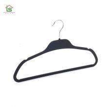 Black Rubber Coated Hangers Plastic Wooden Coat Hangers With Notches thumbnail-3