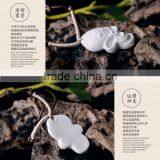 Men's Skull Head Porcelain Glazed Pendant Necklace thumbnail-6