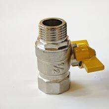 Шаровой кран с внутренней и наружной резьбой DN15. Профессиональный шаровой кран для газа. Газовые фитинги для кухни. Медный шаровой кран. Выключатель газового крана thumbnail-3