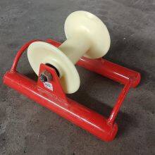 Cable Laying Dedicated Straight-Running Pulley | Dual Wheels Free Rotation | 5mm Thickened Red Steel Bracket | Firm Welded Construction thumbnail-5