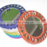 Rajasthani Indian Traditional Pocket Mini Mirror Purse Makeup Mirror thumbnail-5