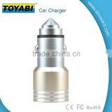 Stainless Steel Dual Port Car Charger for Mobile Phones Safety Hammer Window Broken Quick Charging Portable 2 USB Car Charger thumbnail-2