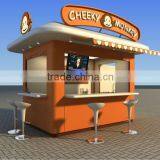 New Designed Elegant Style Coffee Shop Counter Design, Portable Small Shops, Outdoor Food Kiosk thumbnail-2